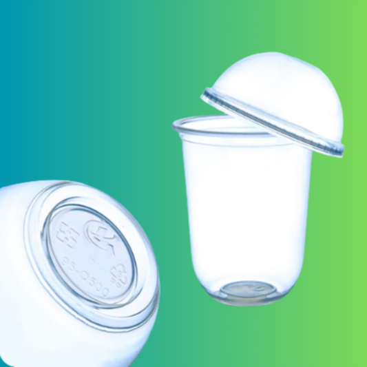 95mm 500ml U-Shape Chubby Bubble Tea Cups 1000pcs Round Bottom Cups Pack