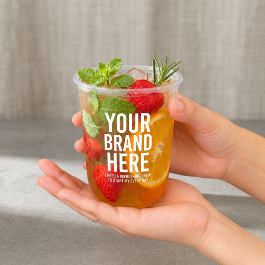 95mm 500ml U-Shape Cup Customized | Suitable For Boba Tea, Drinks & Desserts