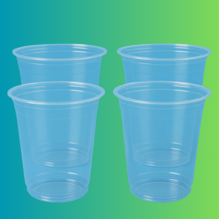 360ml Flat Plastic Cups for Bubble Tea and Smoothies (1000pcs) - Pack Bubbles UK