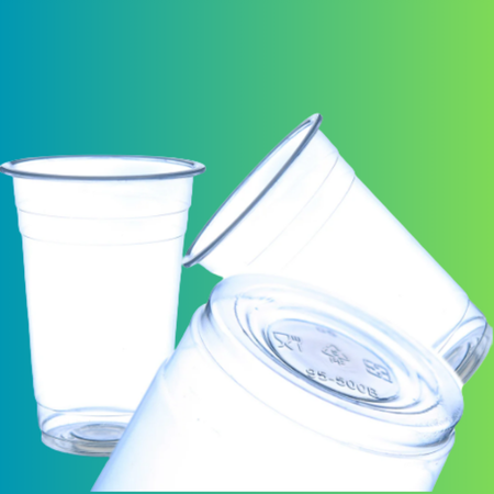 500ML/16oz Flat Bottom Milkshake Cup & Desert cup With Lids