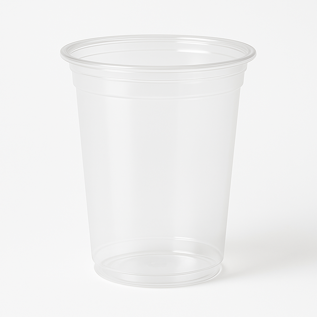 360ml Flat Plastic Cups for Bubble Tea and Smoothies (1000pcs) - Pack Bubbles UK