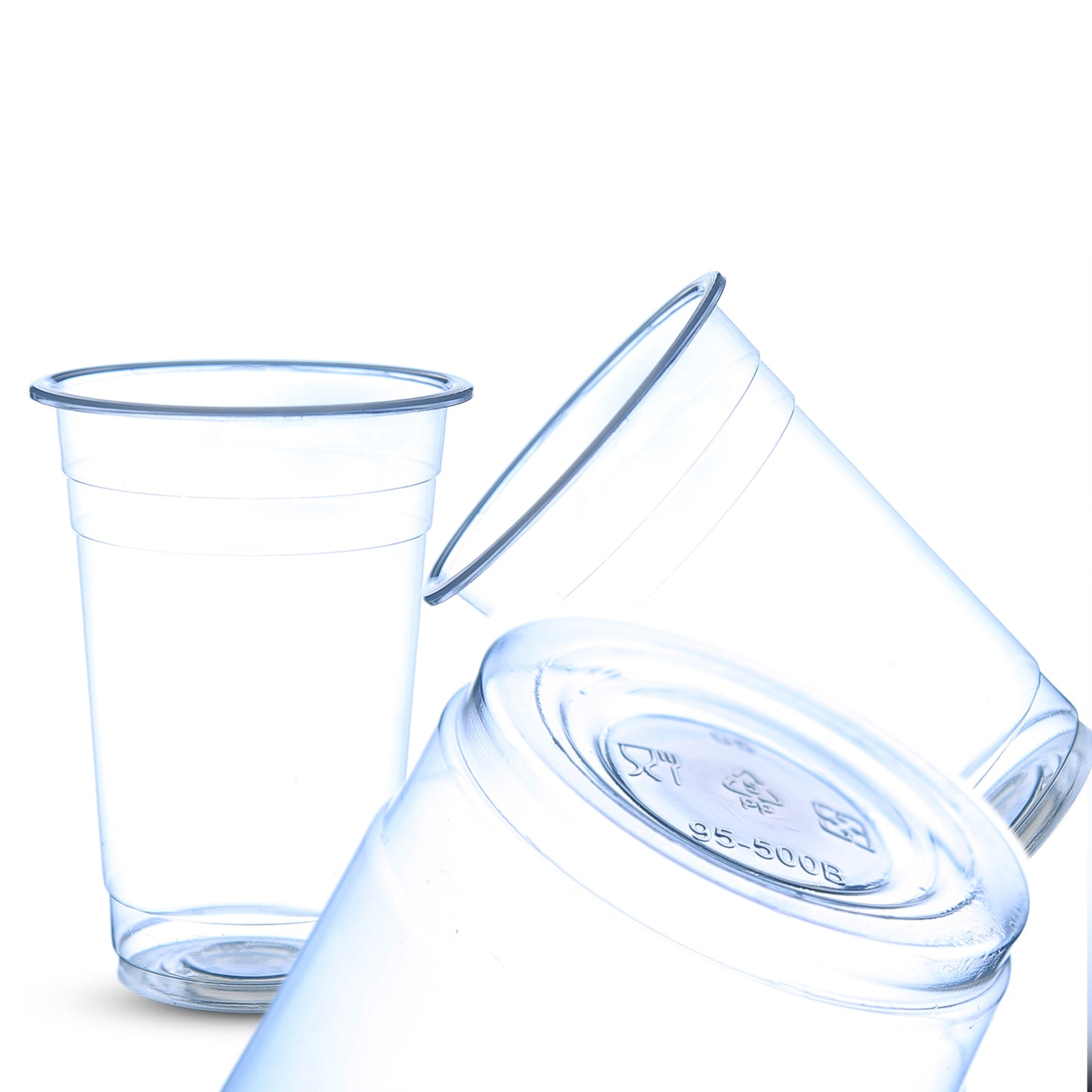 500ML/16oz Flat Bottom Milkshake Cup & Desert cup With Lids