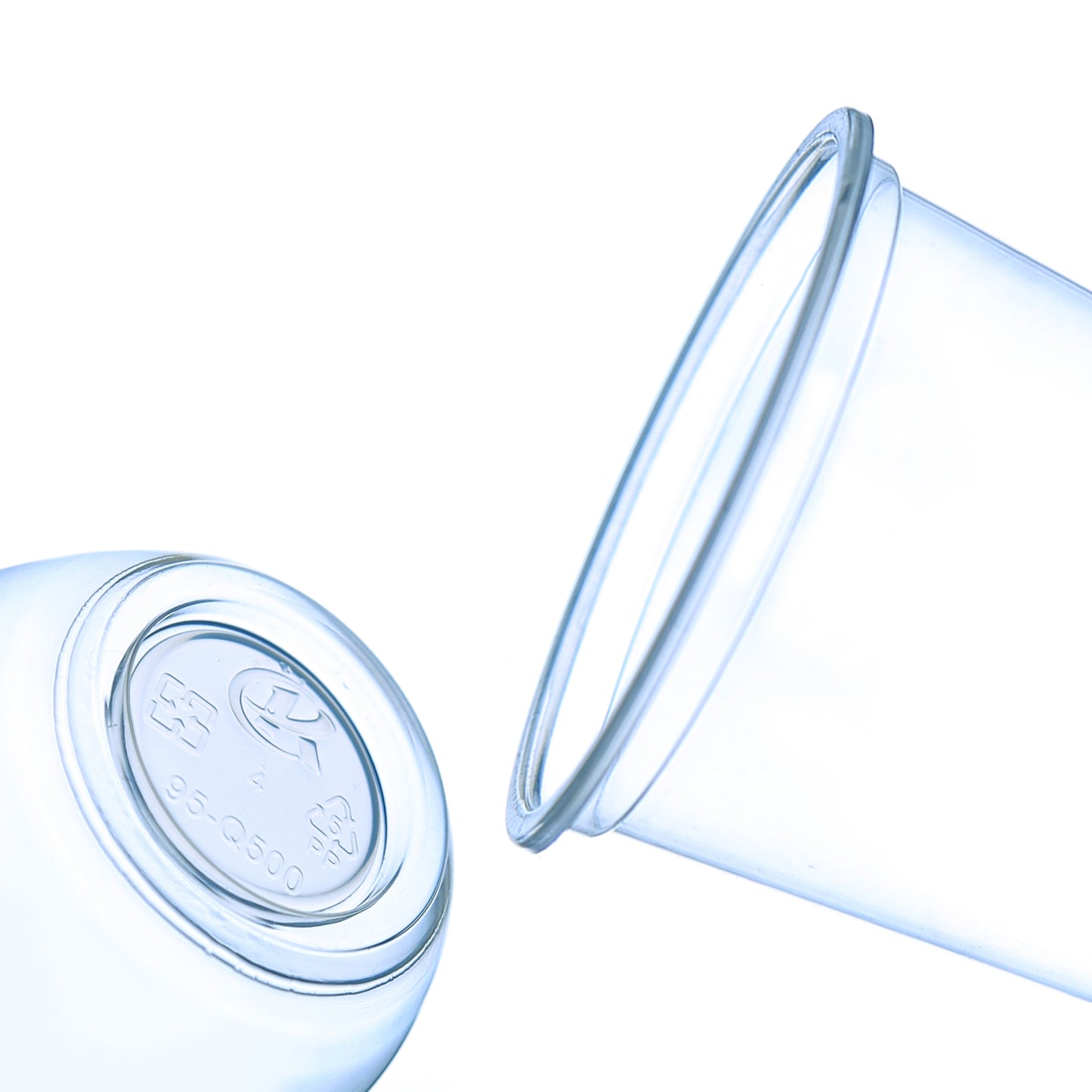 500ML/16oz U Shape Milkshake Cup & Desert cup With Lids