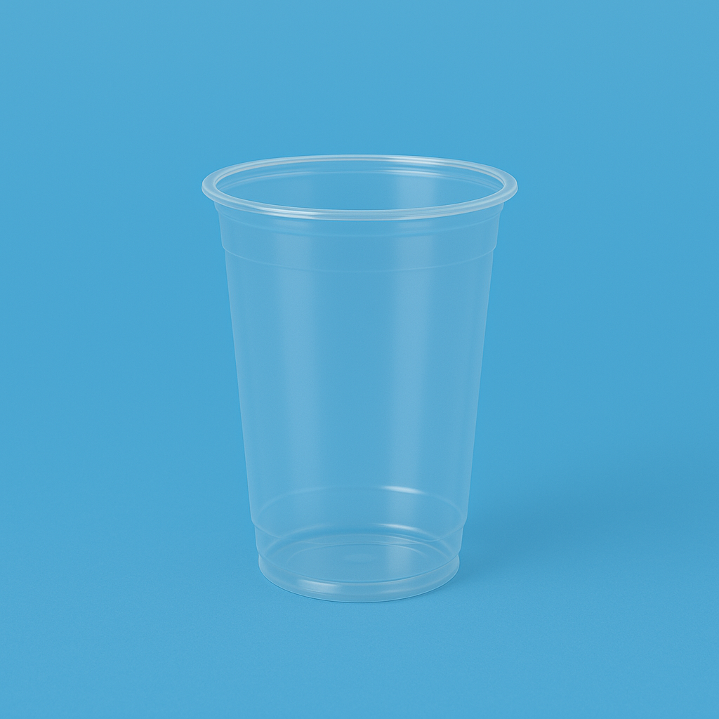 500ml Flat Plastic Cups for Bubble Tea and Smoothies (1000pcs) - Pack Bubbles UK