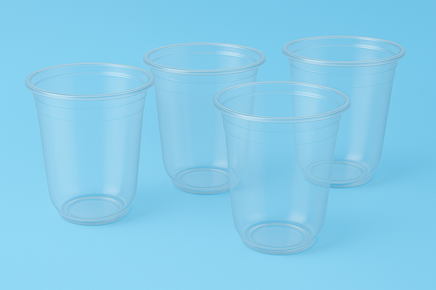 500ml U-Shape Chubby Bubble Tea Cups (1000pcs) - Round Bottom Takeaway Cups | Pack Bubbles UK