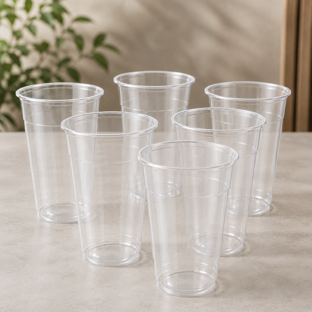 95mm 700ml U-Shape Chubby Bubble Tea Cups 1000pcs Round Bottom Takeaway Cups Pack