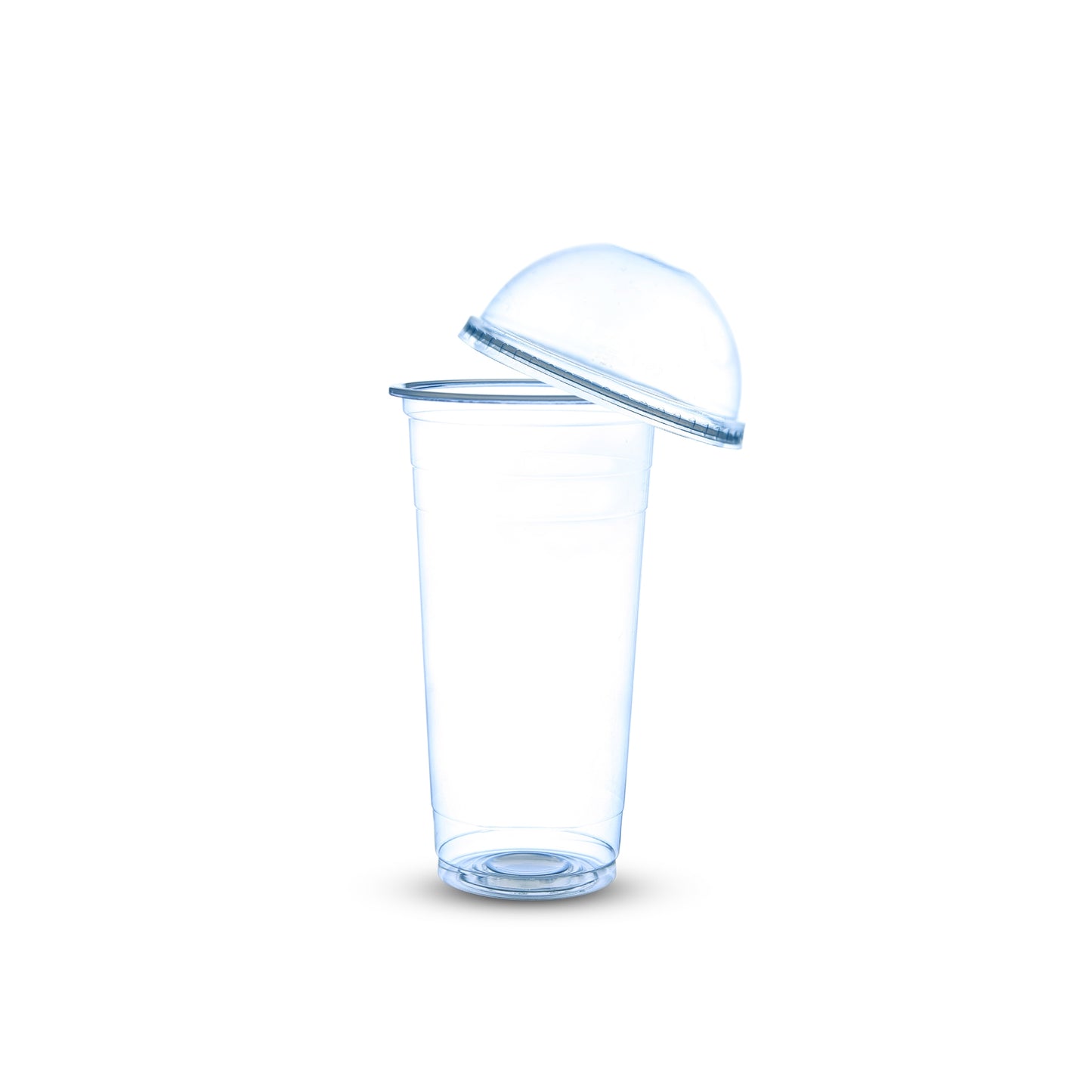 700ml plastic milkshake cup with flat lid – clear takeaway dessert cup