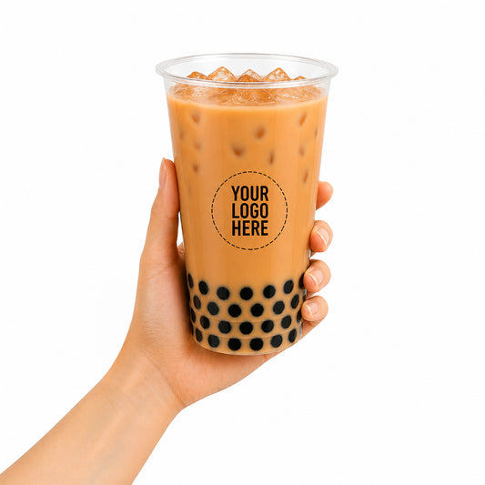 95mm 700ml Flat Plastic Cup Customized – 1000 Cups for Desserts & Cold Drinks