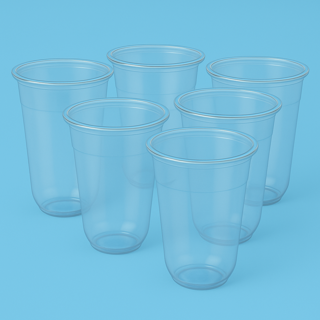 700ml U-Shape Chubby Bubble Tea Cups (1000pcs) - Round Bottom Takeaway Cups | Pack Bubbles UK