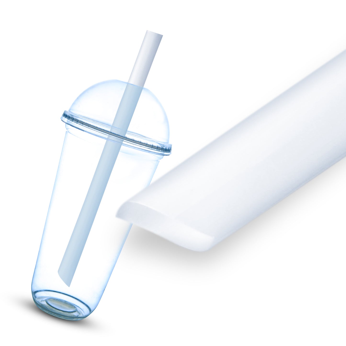 12mm PP Biodegradable Straws for Bubble Tea and Smoothies - Pack Bubbles UK