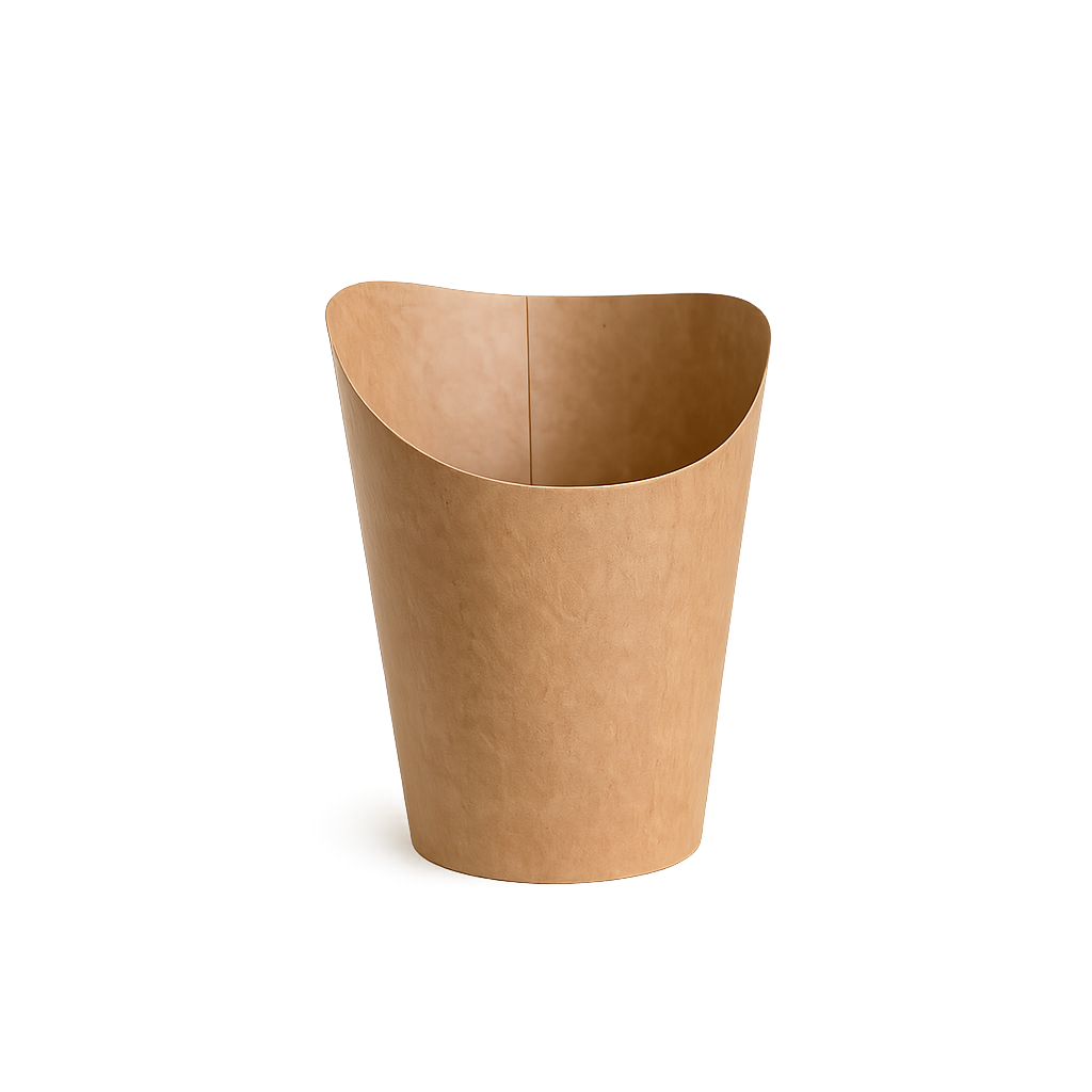 360ml/12oz Round Kraft Brown Chip/Waffle Scoop Cups 100Pcs Pack