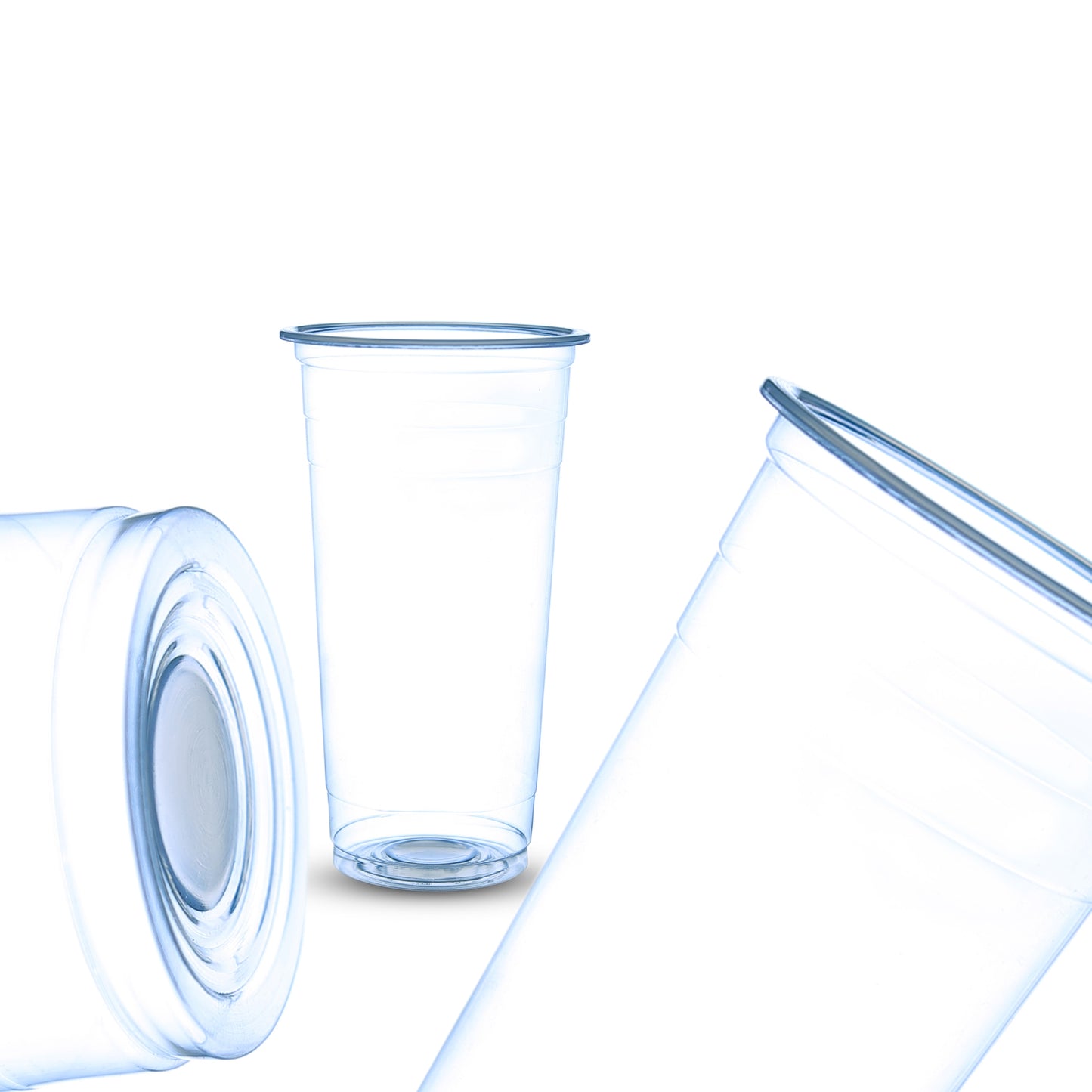 700ml plastic milkshake cup with flat lid – clear takeaway dessert cup