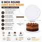 8 INCH ROUND CAKE BASE BOARD ONE SIDE LAMINATED