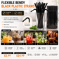 FLEXIABLE BLACK BENDY STRAWS 6mmx210mm