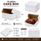 10 INCH WHITE PLAIN CAKE BOX 10X10X5 INCH FLAT FOLD ONE SIDE LAMINATED