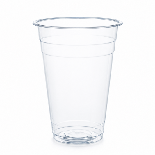 95mm 500ml Flat Plastic Cups For Bubble Tea Cups 1000pcs Round Bottom Takeaway Cups Pack