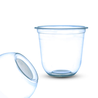 360ML/12oz U Shape Milkshake Cup & Desert cup With Lids