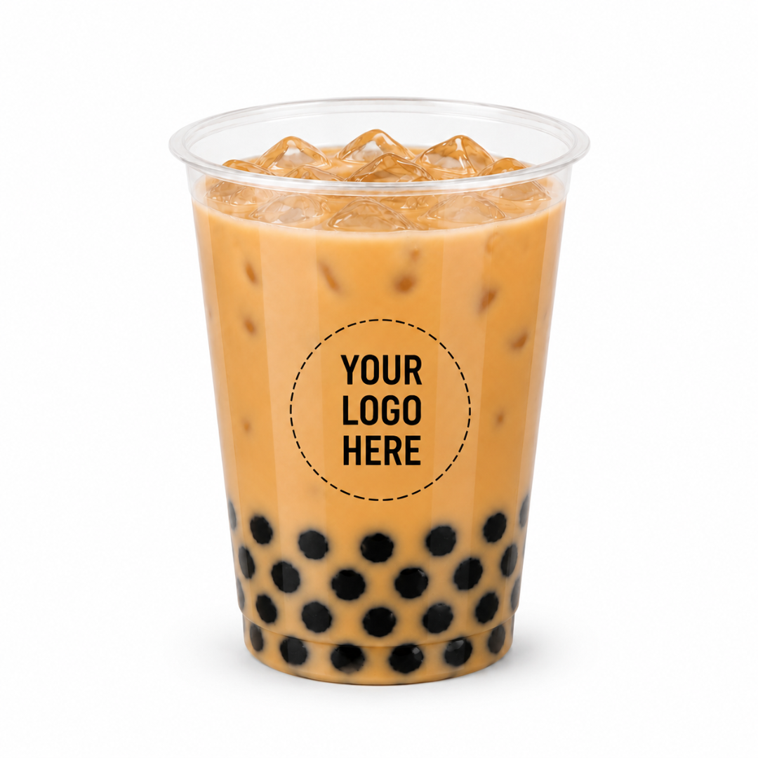 95mm 360ml Flat Plastic Cup Customized | 1000 Cups for Desserts & Cold Drinks