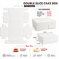 DOUBLE SLICE WHITE PLAIN CAKE BOX 6X4X3 INCH FLAT FOLD ONE SIDE LAMINATED