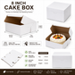 8 INCH WHITE PLAIN CAKE BOX 8X8X5 INCH FLAT FOLD ONE SIDE LAMINATED