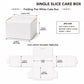 SINGLE SLICE WHITE PLAIN CAKE BOX 5X5X4 INCH FLAT FOLD ONE SIDE LAMINATED
