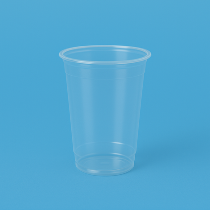 500ml Flat Plastic Cups for Bubble Tea and Smoothies (1000pcs) - Pack Bubbles UK