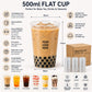 95mm 500ml Flat Plastic Cup Customized – 1000 Cups for Desserts & Cold Drinks