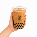 95mm 500ml Flat Plastic Cup Customized – 1000 Cups for Desserts & Cold Drinks