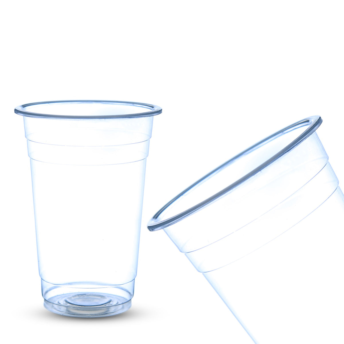 95mm 500ml Flat Plastic Cups For Bubble Tea Cups 1000pcs Round Bottom Takeaway Cups Pack