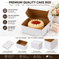 8 INCH WHITE PLAIN CAKE BOX 8X8X5 INCH FLAT FOLD ONE SIDE LAMINATED