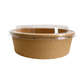 1000ml (32oz) Kraft Food Bowls with Lids – 600 Pack Eco-Friendly Takeaway Containers