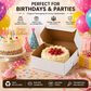 8 INCH WHITE PLAIN CAKE BOX 8X8X5 INCH FLAT FOLD ONE SIDE LAMINATED