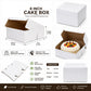 8 INCH WHITE PLAIN CAKE BOX 8X8X5 INCH FLAT FOLD ONE SIDE LAMINATED