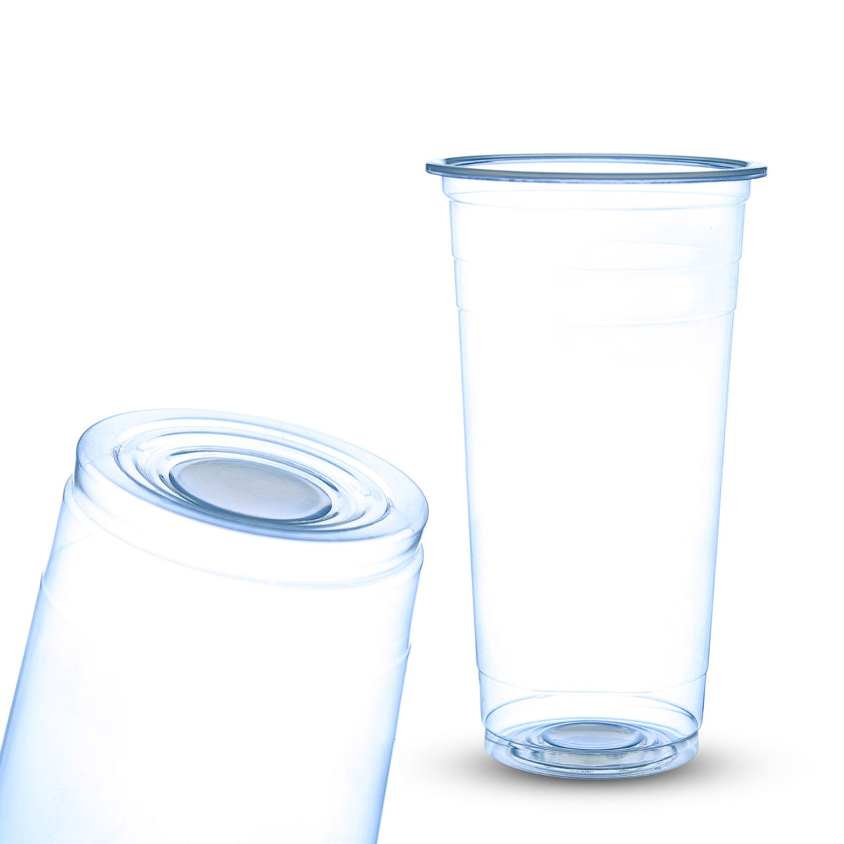 95mm 700ml Flat Plastic Cups for Bubble Tea & Smoothies – 1000pcs Premium Quality