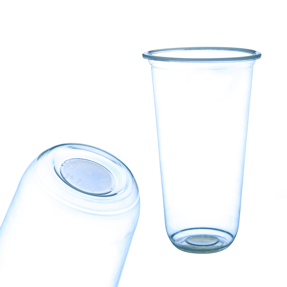 95mm 700ml U-Shape Chubby Bubble Tea Cups 1000pcs Round Bottom Takeaway Cups Pack