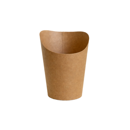 500ml/16oz Round Kraft Brown Chip/Waffle Scoop Cups 100Pcs Pack