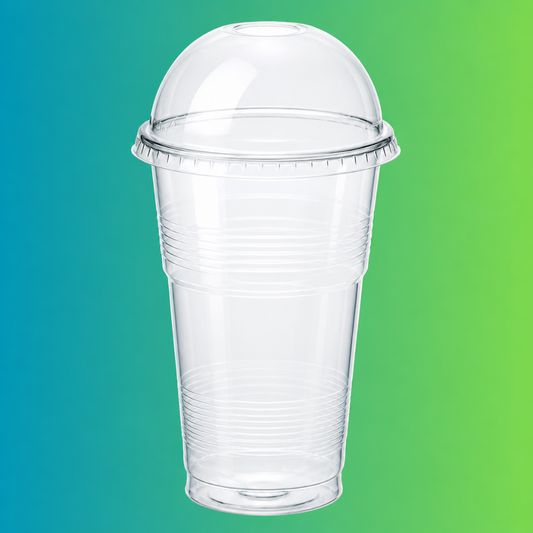95mm 700ml 20oz PP Plastic Milkshake and dessert Cup with Dome Lid | Pack of 1000pcs