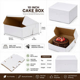 10 INCH WHITE PLAIN CAKE BOX 10X10X5 INCH FLAT FOLD ONE SIDE LAMINATED