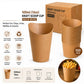 500ml/16oz Round Kraft Brown Chip/Waffle Scoop Cups 100Pcs Pack