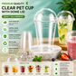 95mm 360ml 12oz Flat Bottom Milkshake Cup & Dessert Cup with Lids