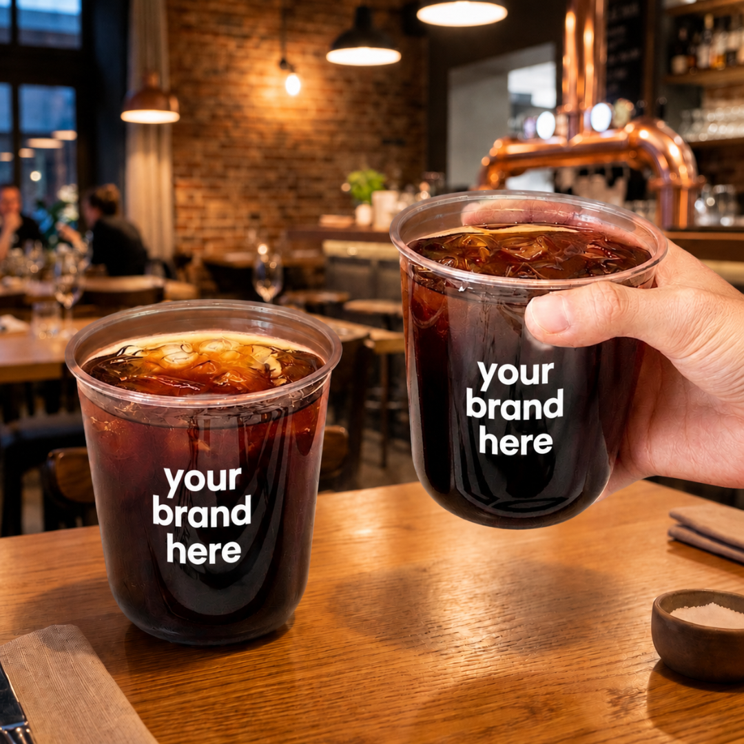 95mm 360ml U-Shape Cup Customized | 1000 Cups Per Box | PP Plastic Cups