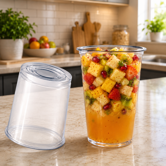 95mm 700ml 20oz PP Plastic Milkshake and dessert Cup with Dome Lid | Pack of 1000pcs