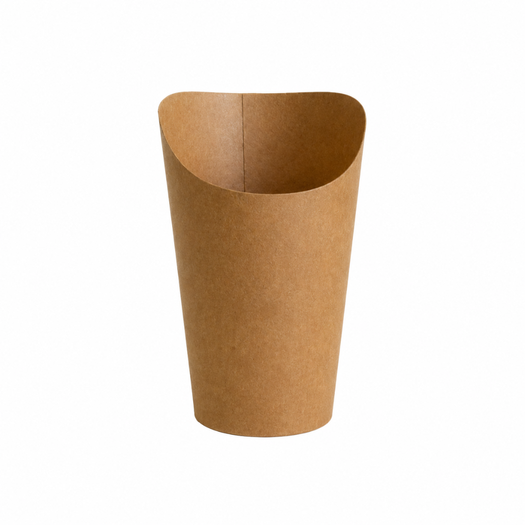 360ml/12oz Round Kraft Brown Chip/Waffle Scoop Cups 100Pcs Pack
