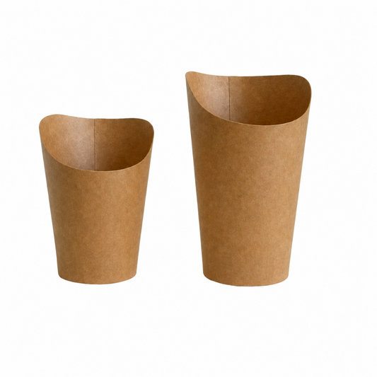 360ml/12oz Round Kraft Brown Chip/Waffle Scoop Cups 100Pcs Pack
