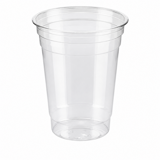 95mm 360ml Flat Plastic Cups for Bubble Tea and Smoothies (1000pcs) | Durable PP Plastic