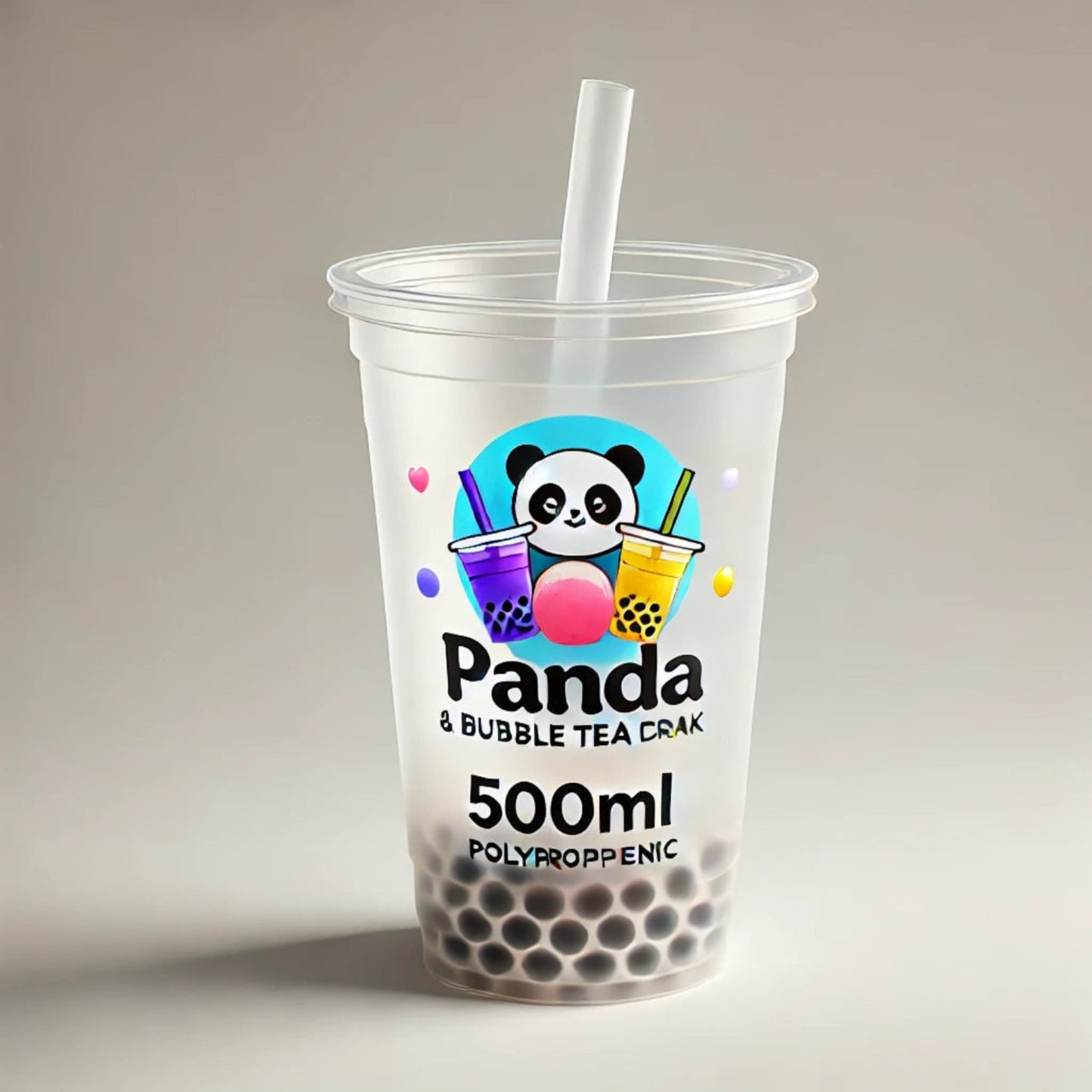 500ml Flat Cup Customised