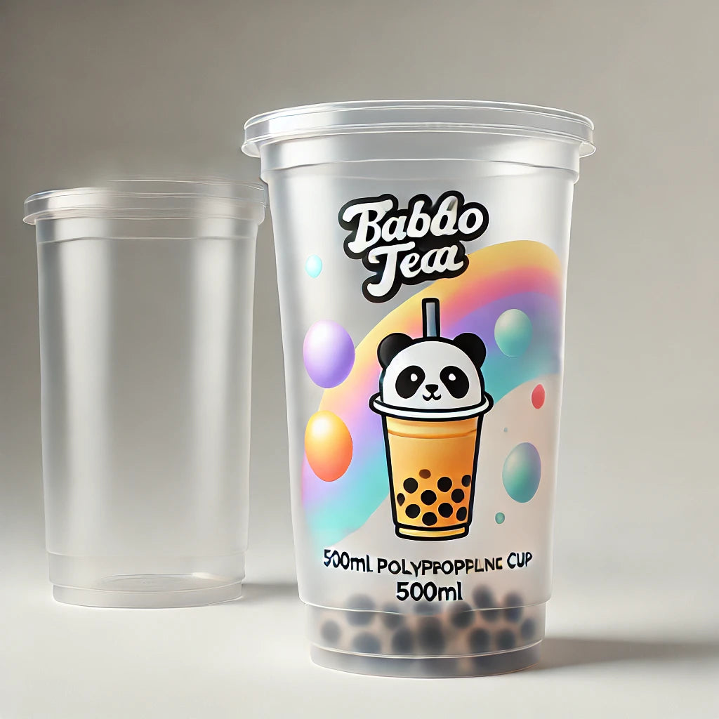 500ml Flat Cup Customised