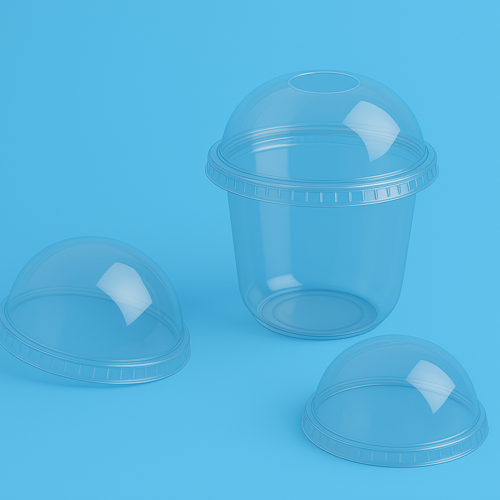 Dome Lids for Bubble Tea and Smoothie Cups (1000pcs) - Pack Bubbles UK