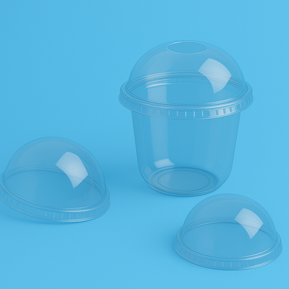 Dome Lids for Bubble Tea and Smoothie Cups (1000pcs) - Pack Bubbles UK
