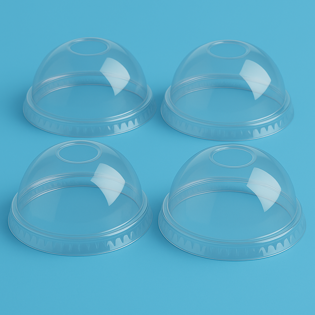 Dome Lids for Bubble Tea and Smoothie Cups (1000pcs) - Pack Bubbles UK
